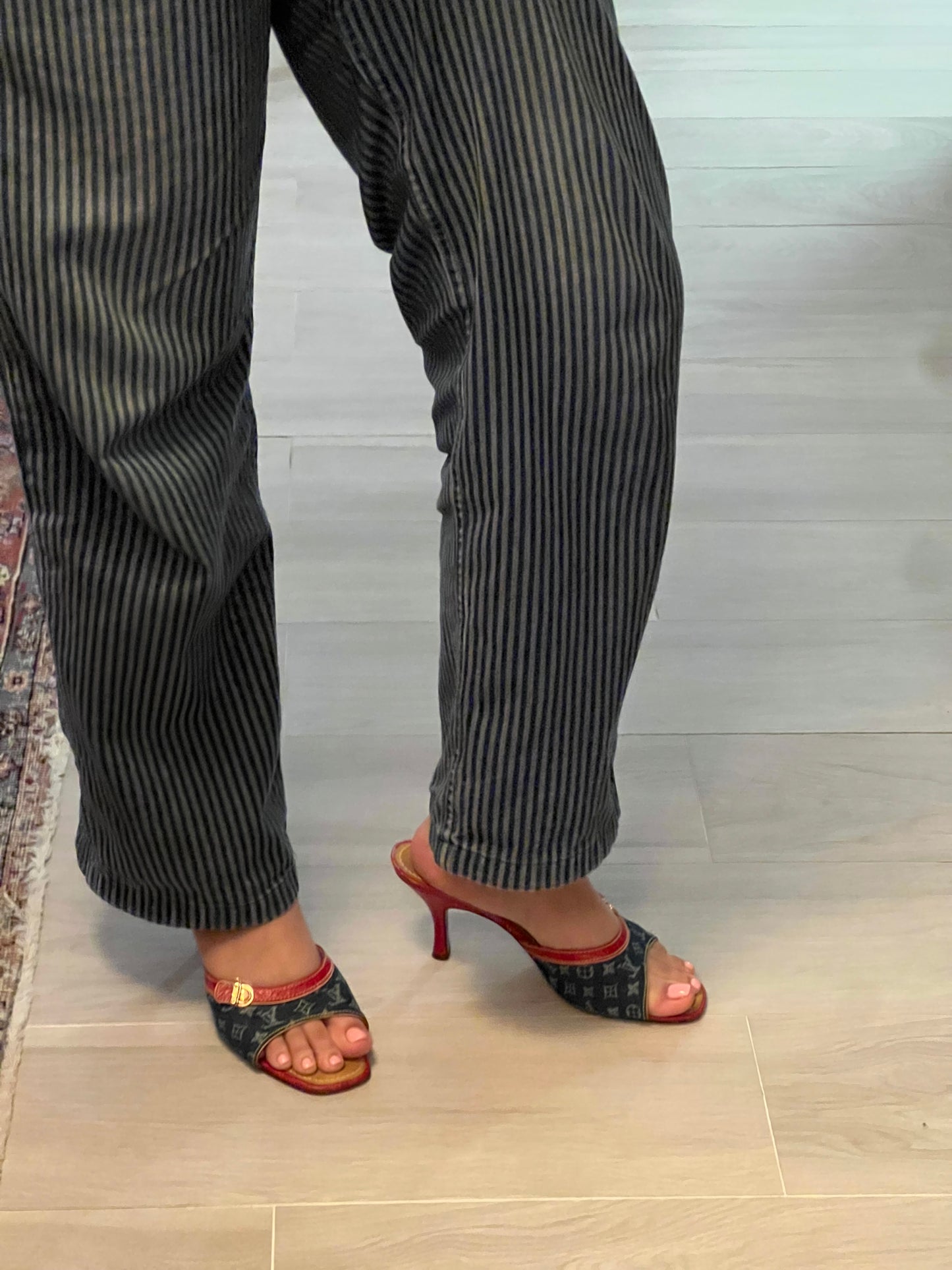 SS2005 Louis Vuitton Denim Slides (IT40 / US9