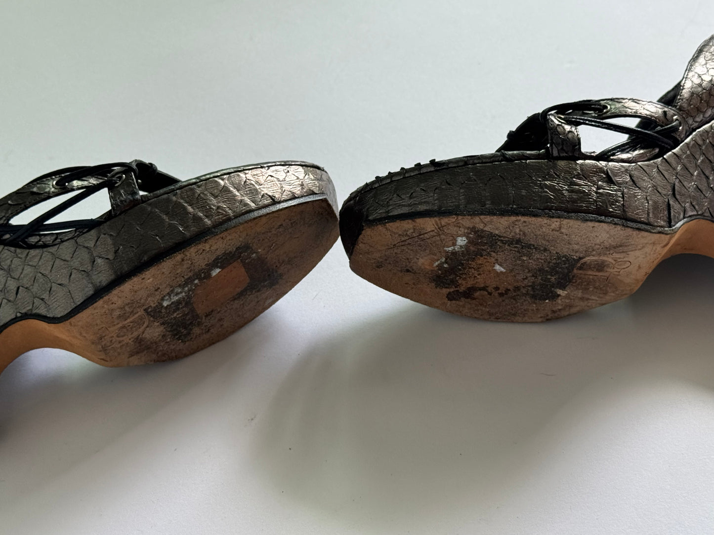 SS2003 Christian Dior Snakeskin Wedges (IT38 / US7-8)