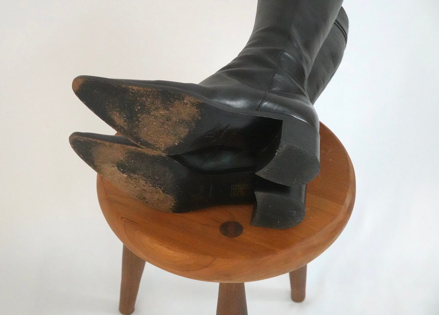 Vintage 2000s Christian Dior Galliano Era Black Pointed-Toe Boot (IT37 / US6.5)