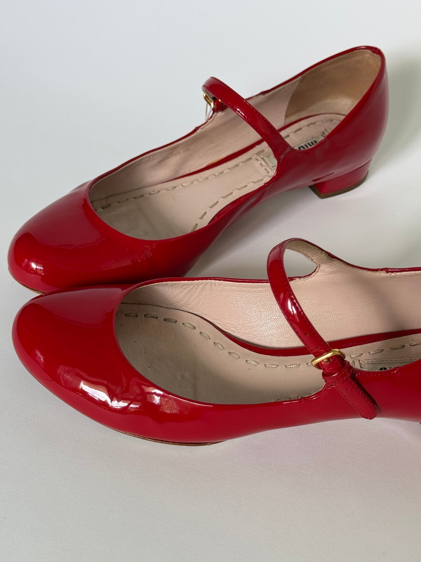Miu Miu Red Leather Mary Jane (IT36.5 / US6-6.5)