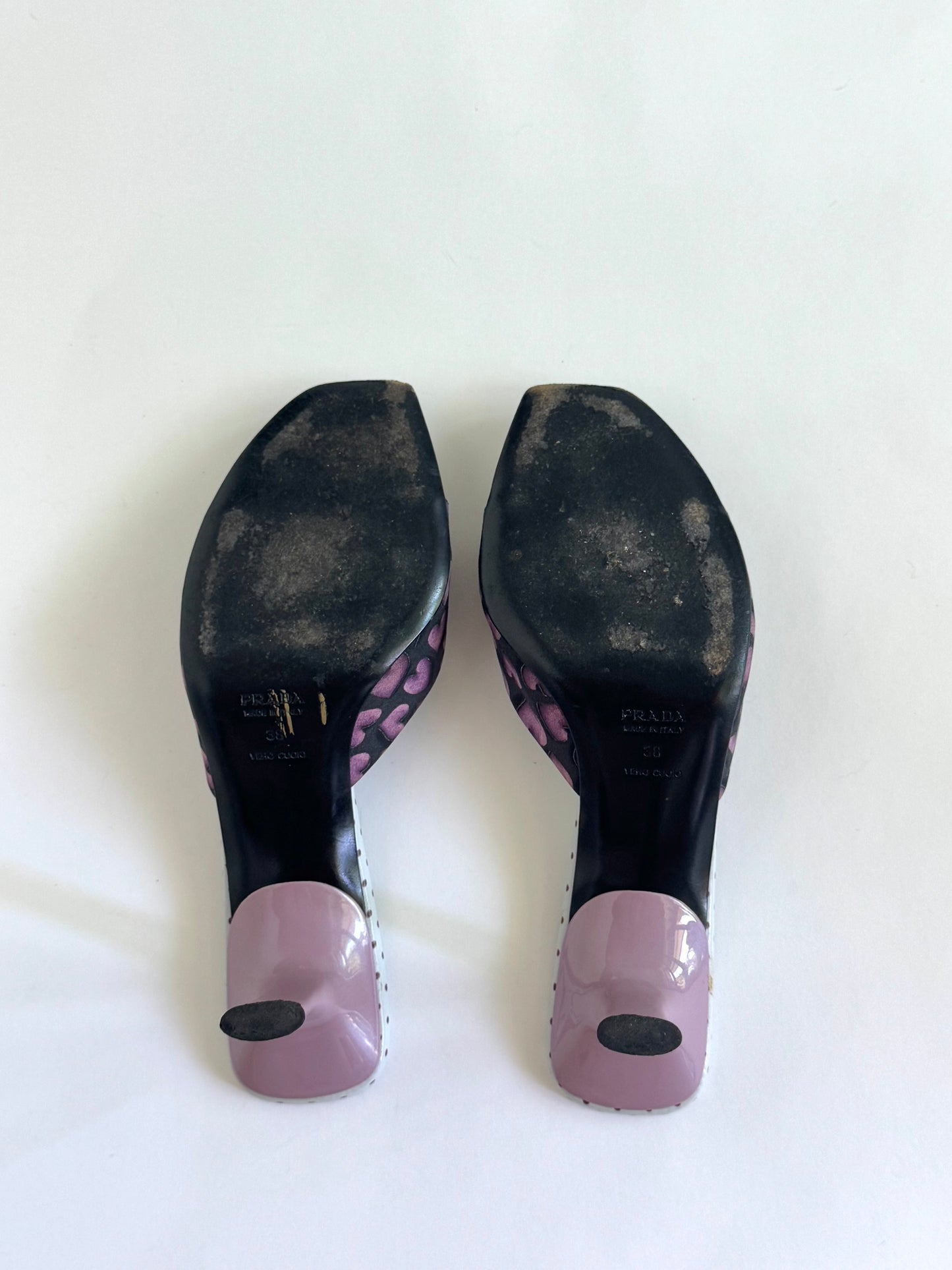 SS2000 Prada Pink Heart Heels (IT38 / US7.5-8)