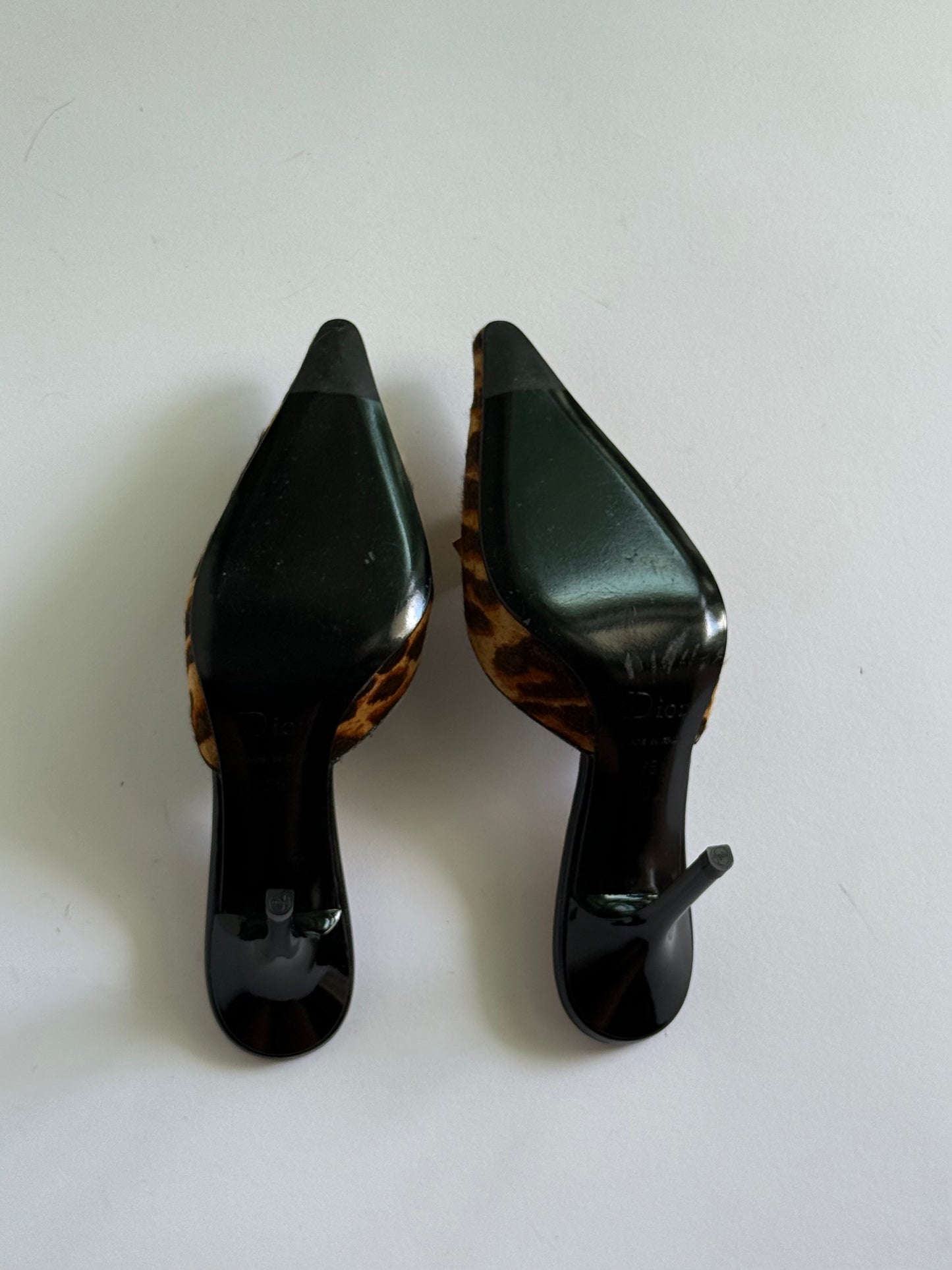 Christian Dior Dice Ponyhair Mules (IT35 / US5.5-6)