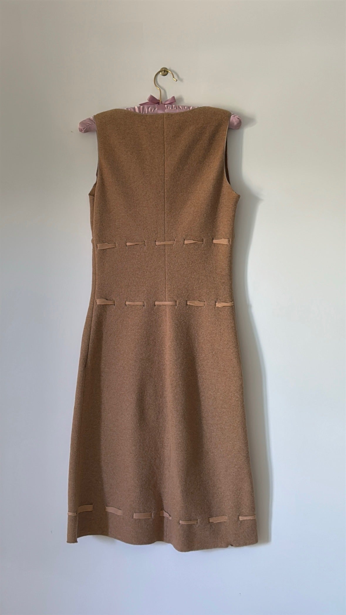 F/W1996 Miu Miu Tan Wool Dress (IT40 / US S)