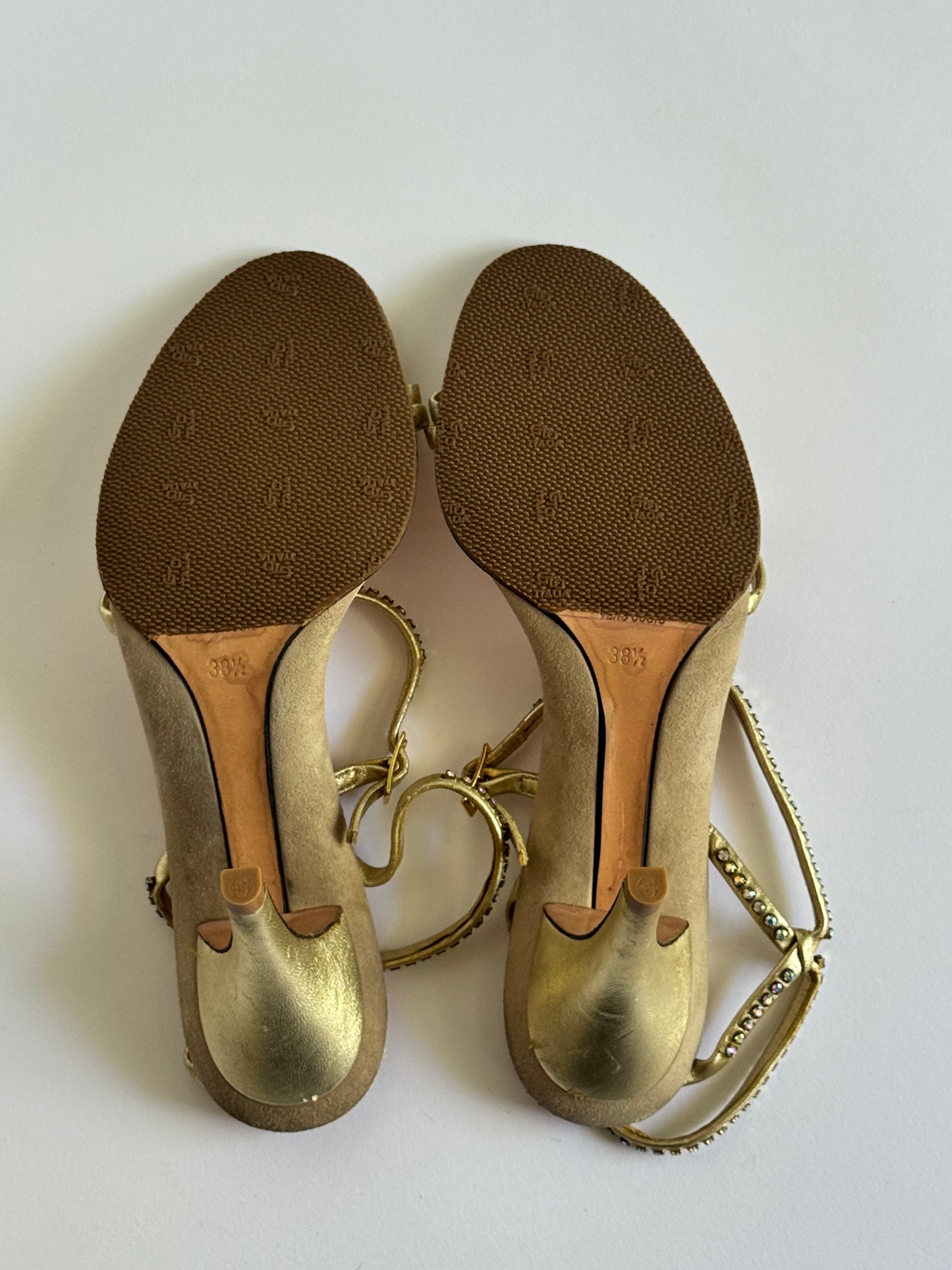Fendi Pink Monogram Jewel Sandals (IT38.5 / US8-8.5)