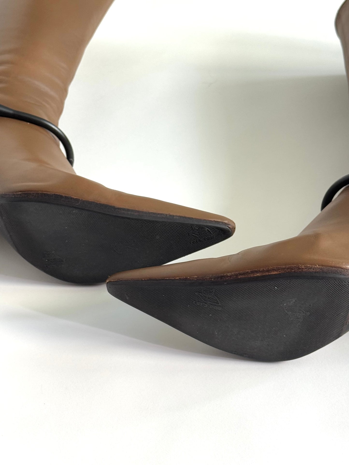 GUCCI, Tom Ford Era, Horsebit Brown Leather Boots (7.5B / US6.5-7)