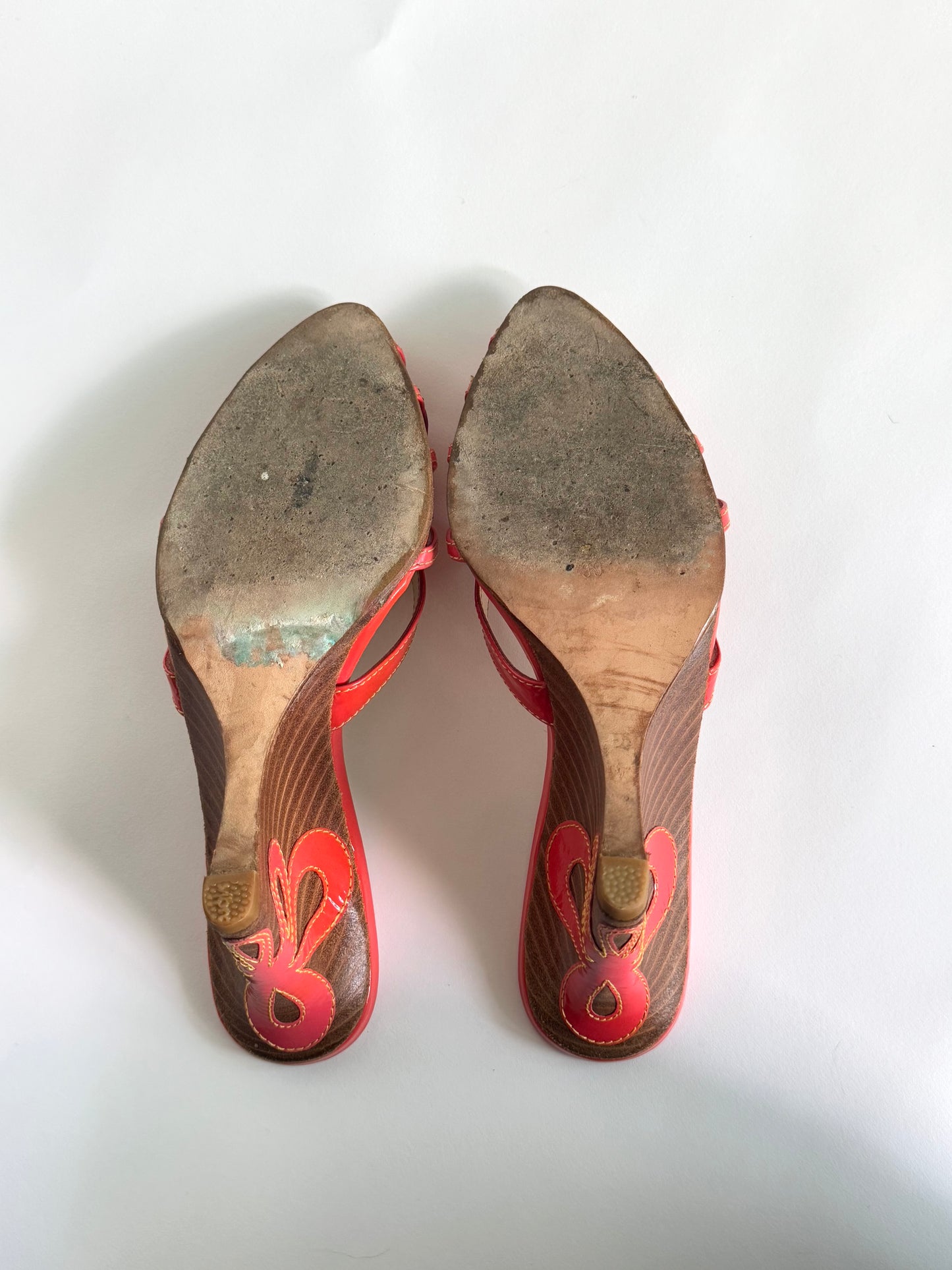 Vintage Jimmy Choo Orange Butterfly Heels (IT39 / US8)