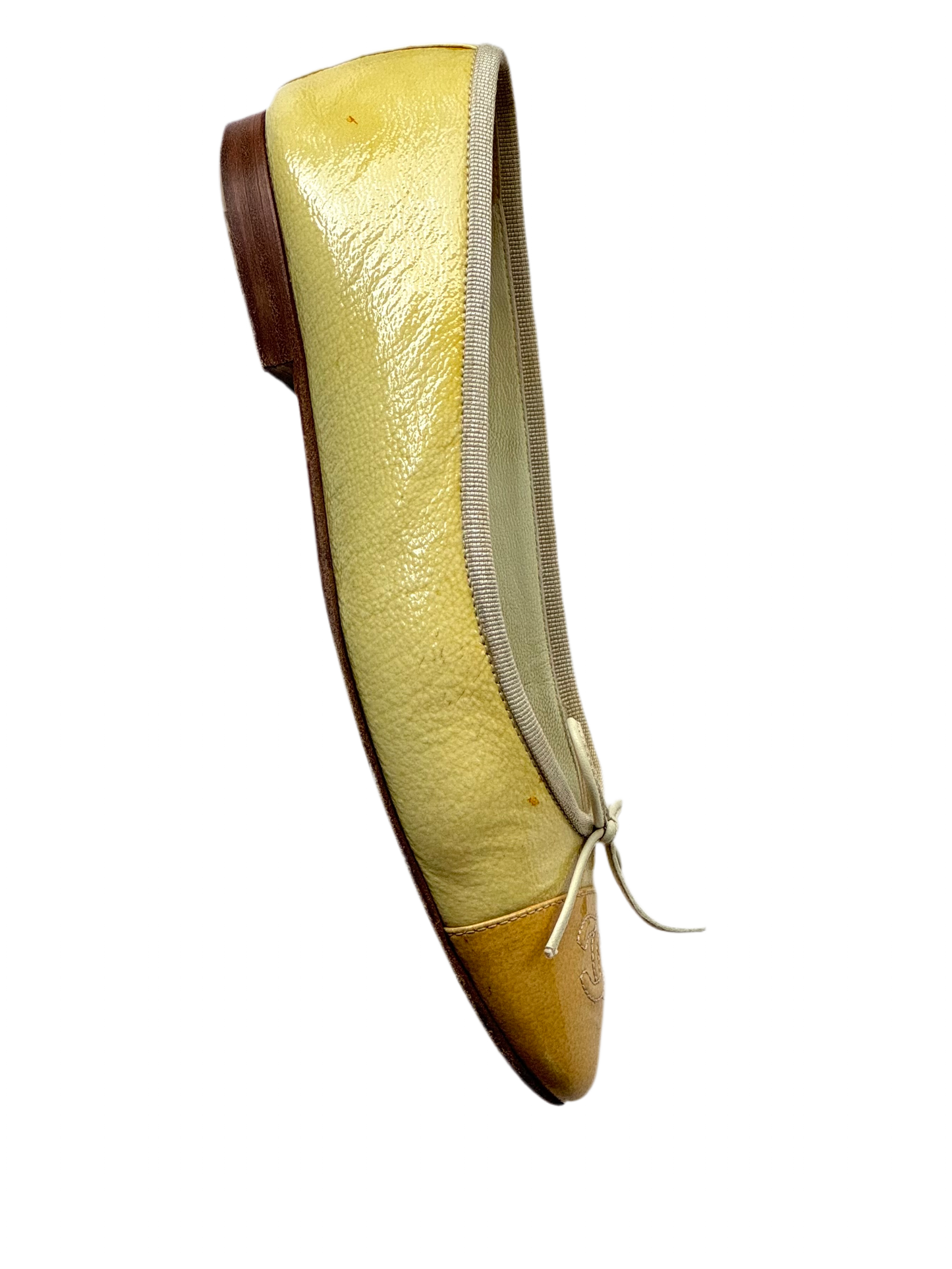 Vintage CHANEL Yellow Ballet Flats (IT37 / US6.5-7)