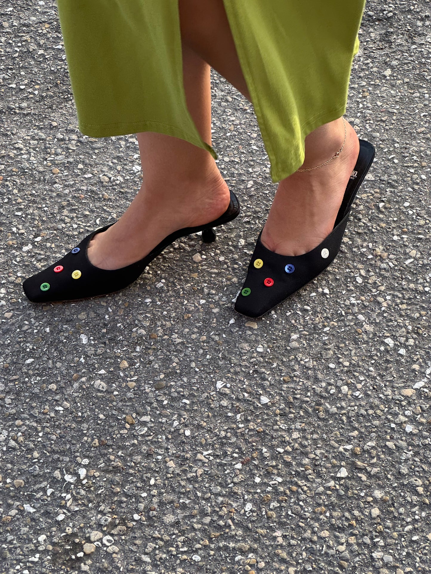 Moschino Button Mules (IT38 / US8-8.5)