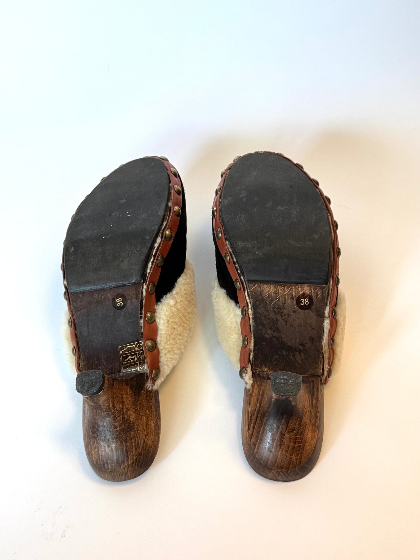 Miu Miu Brown Studded Suede Mules (IT38 / US7.5)