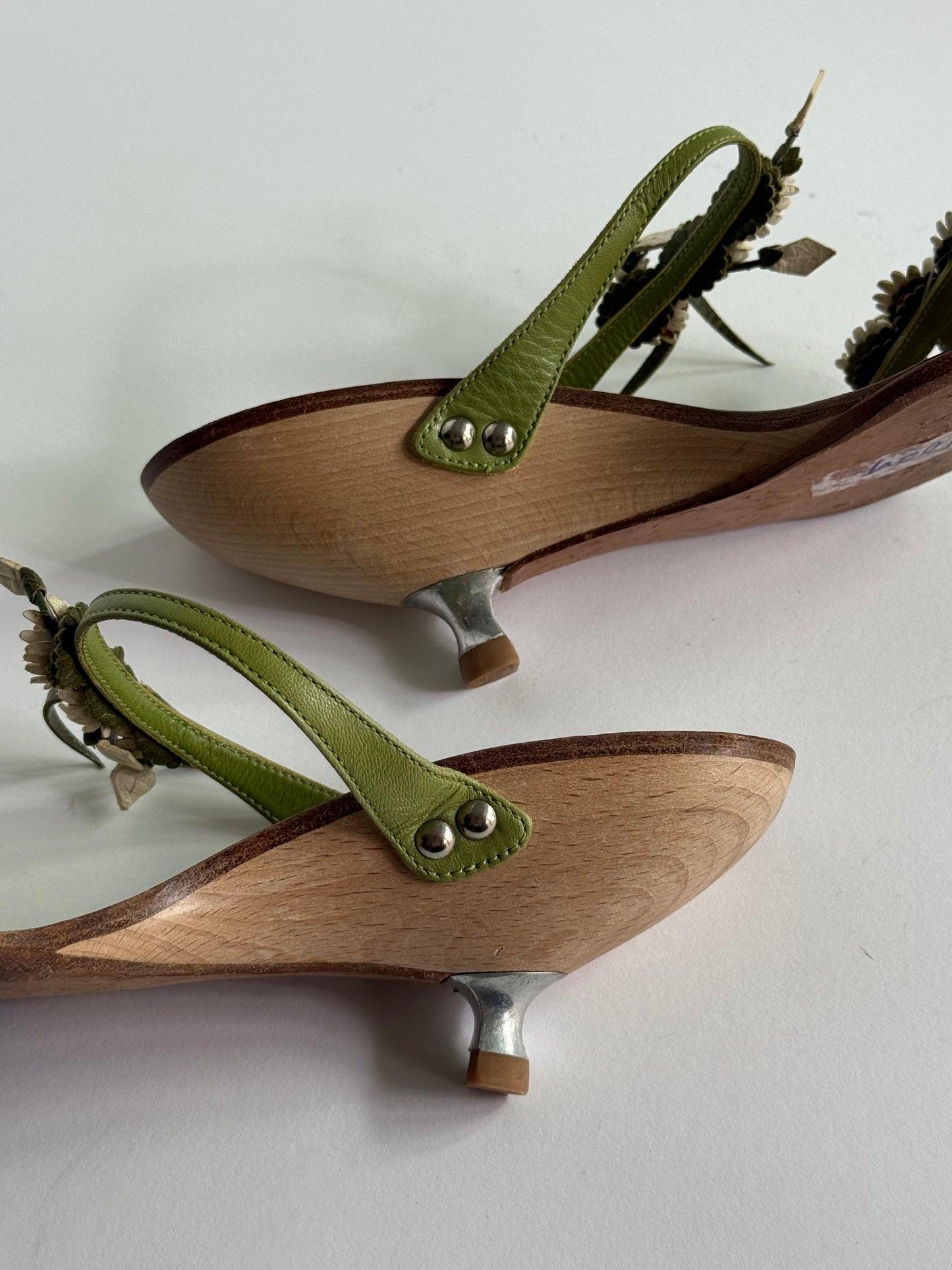 Prada Green Flower Sandals (IT38.5 / US8-8.5)