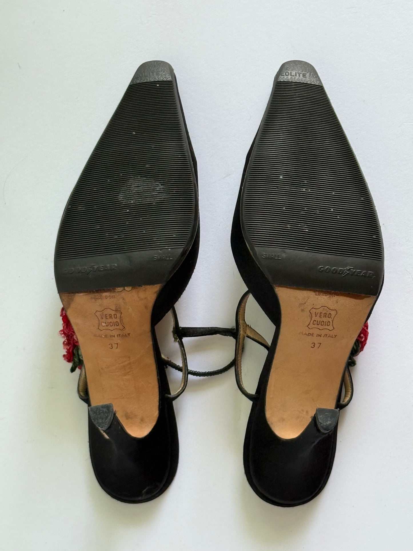 Jimmy Choo Rose Satin Slingbacks (IT37 / US7-7.5)