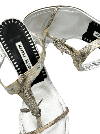 Manolo Blahnik Koi Fish T-Strap Sandals (IT37 / US6-6.5)