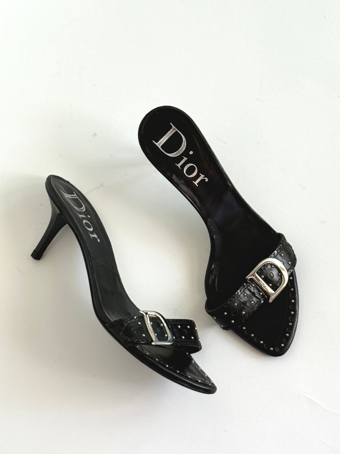Christian Dior, John Galliano Era, Leather Slides (IT38 / US7.5-8)