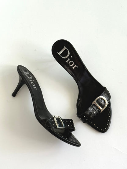 Christian Dior, John Galliano Era, Leather Slides (IT38 / US7.5-8)