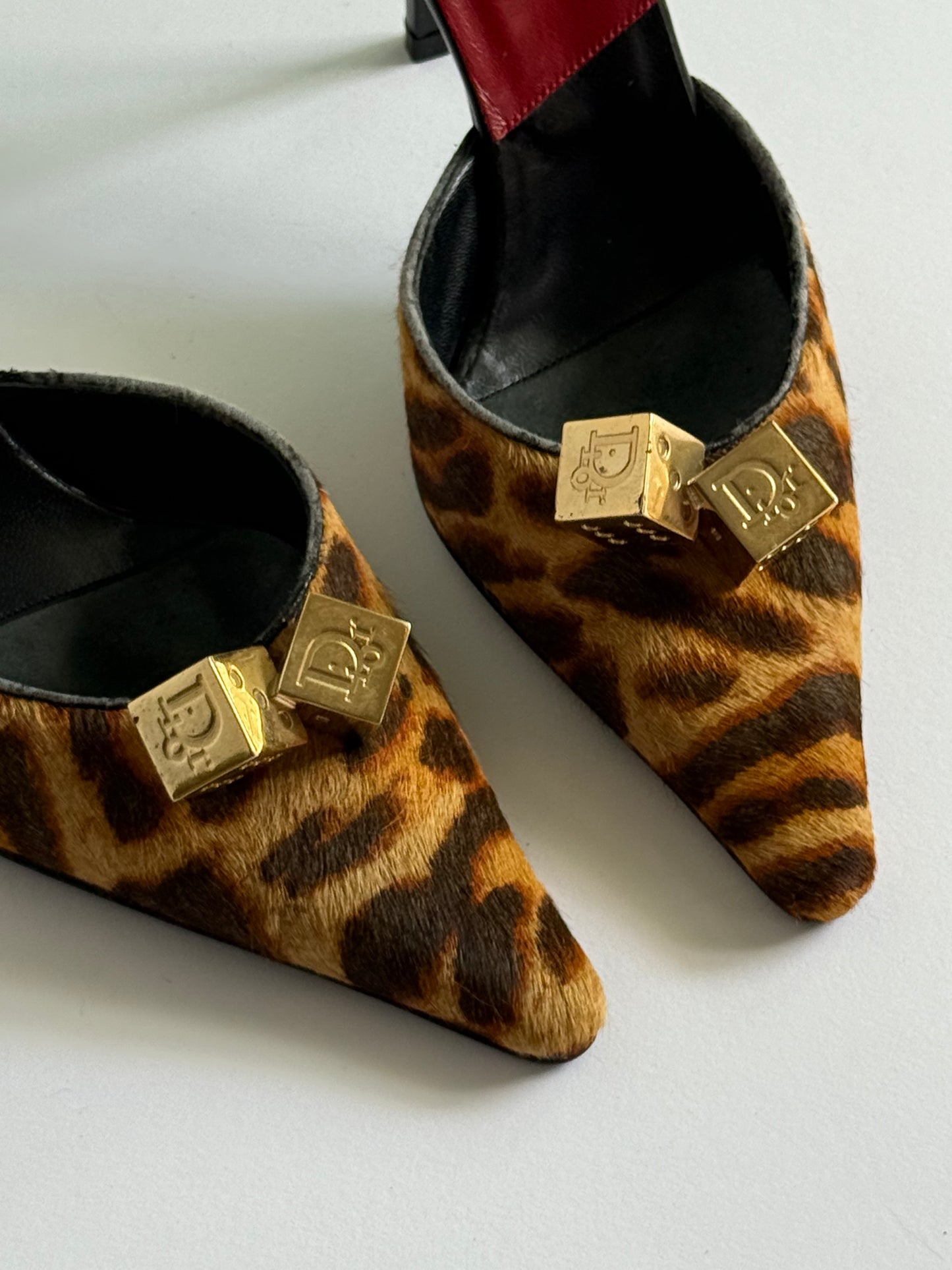 Christian Dior Dice Ponyhair Mules (IT35 / US5.5-6)