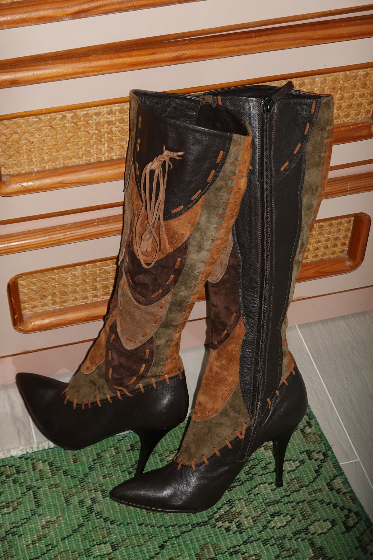 Roberto Cavalli Patchwork Boots (IT39.5 / US9-9.5)