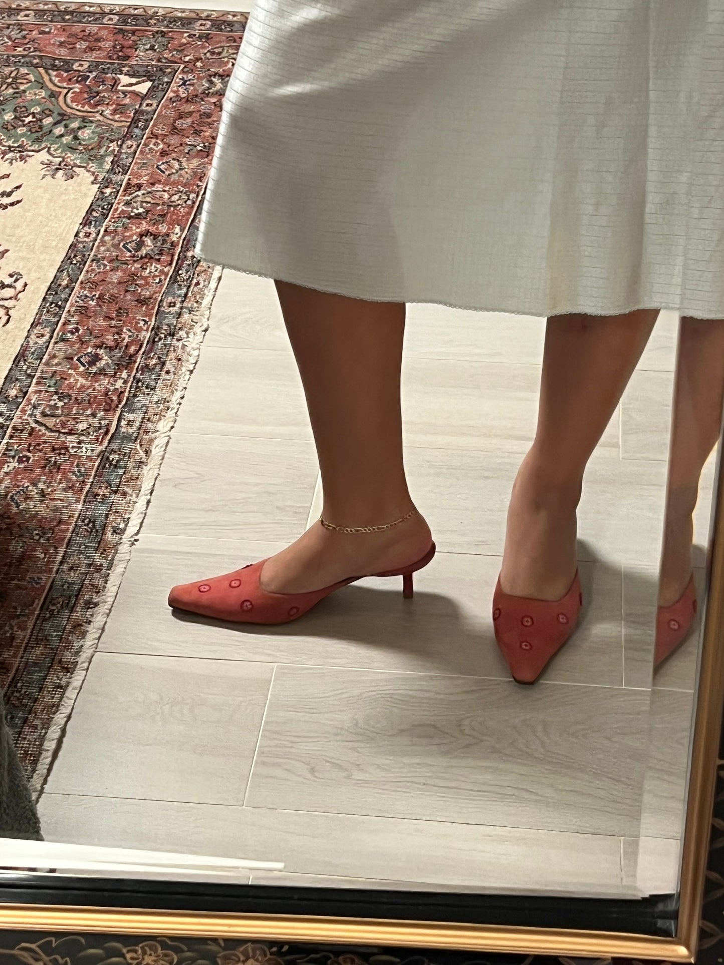 Vintage Manolo Blahnik Coral Suede Mules (IT39 / US7-7.5)