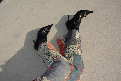 Christian Dior Black Leather Ankle Boots (IT37 / US7-7.5)