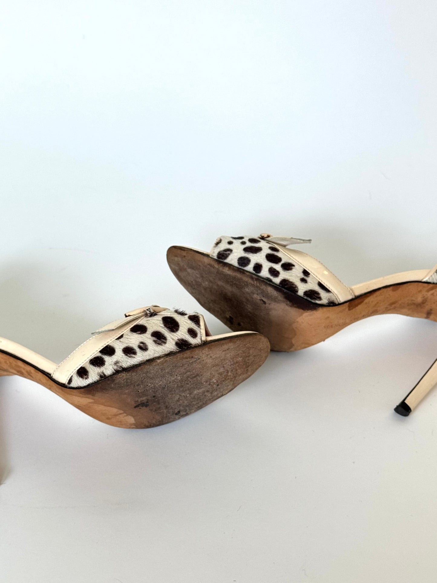 Manolo Blahnik Ponyhair Animal Print D’Orsay Heels (IT37.5 / US8-8.5)