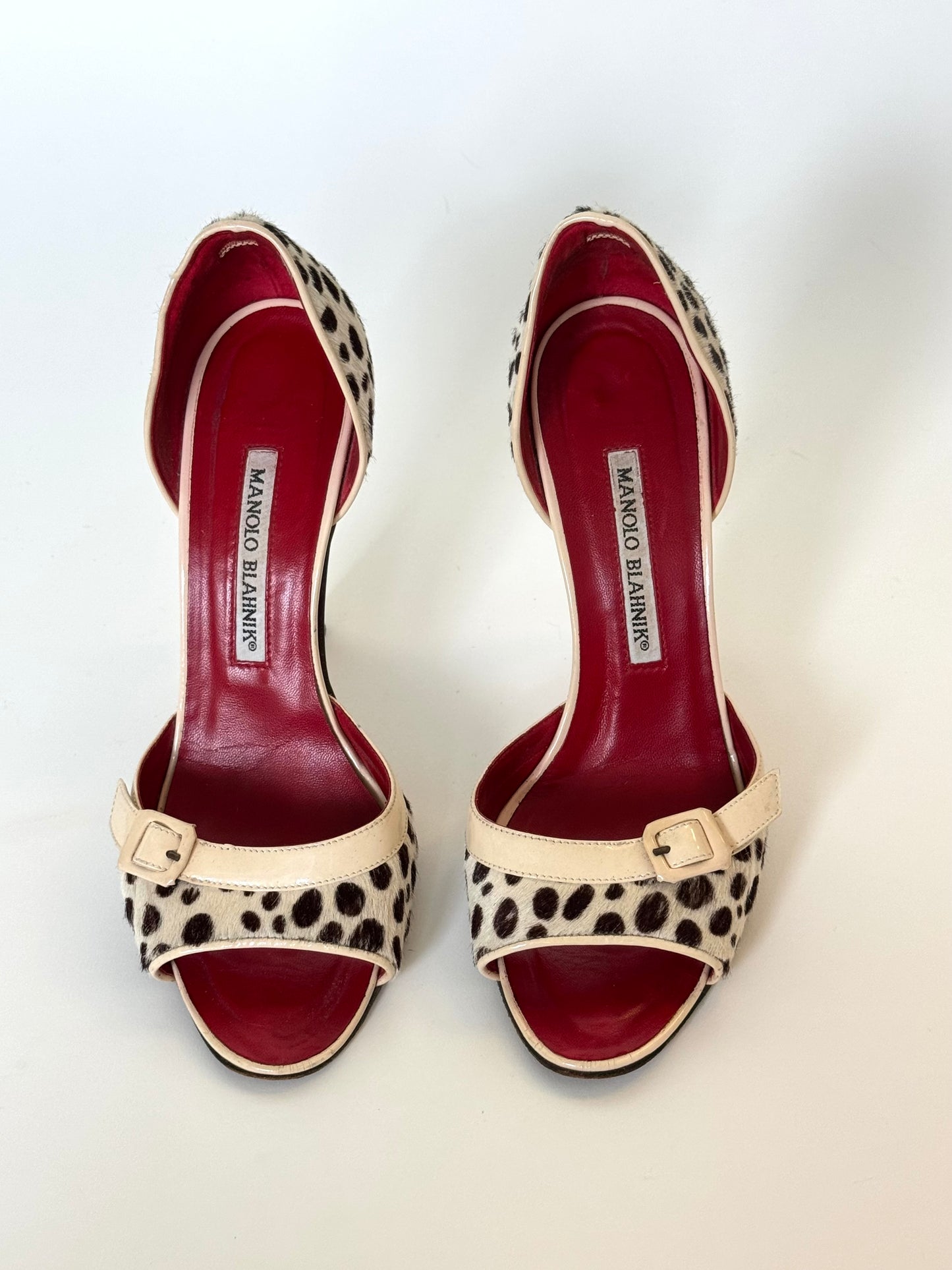 Manolo Blahnik Ponyhair Animal Print D’Orsay Heels (IT37.5 / US8-8.5)