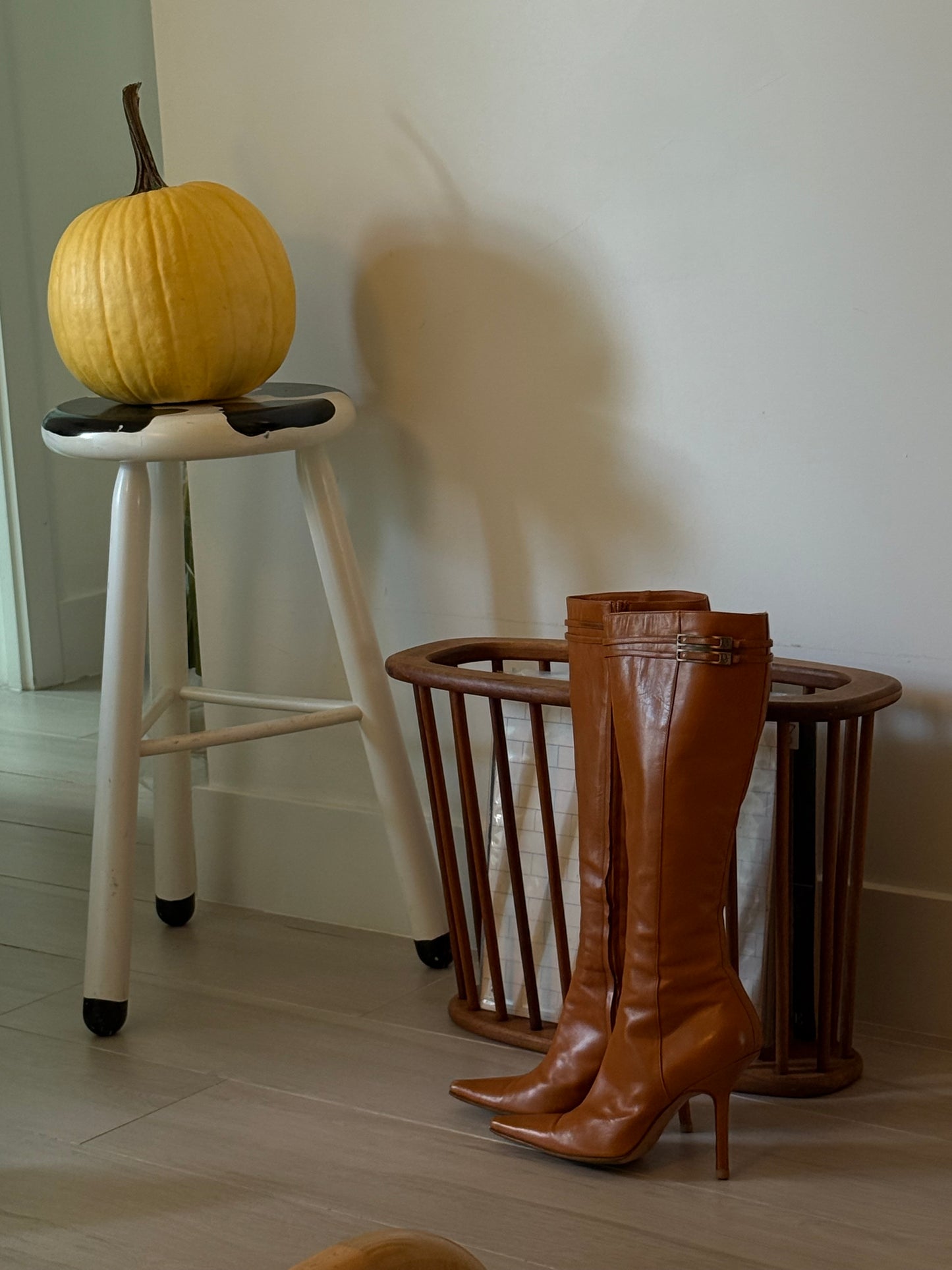 Christian Dior Orange Leather Boots (IT38 / US7-7.5)