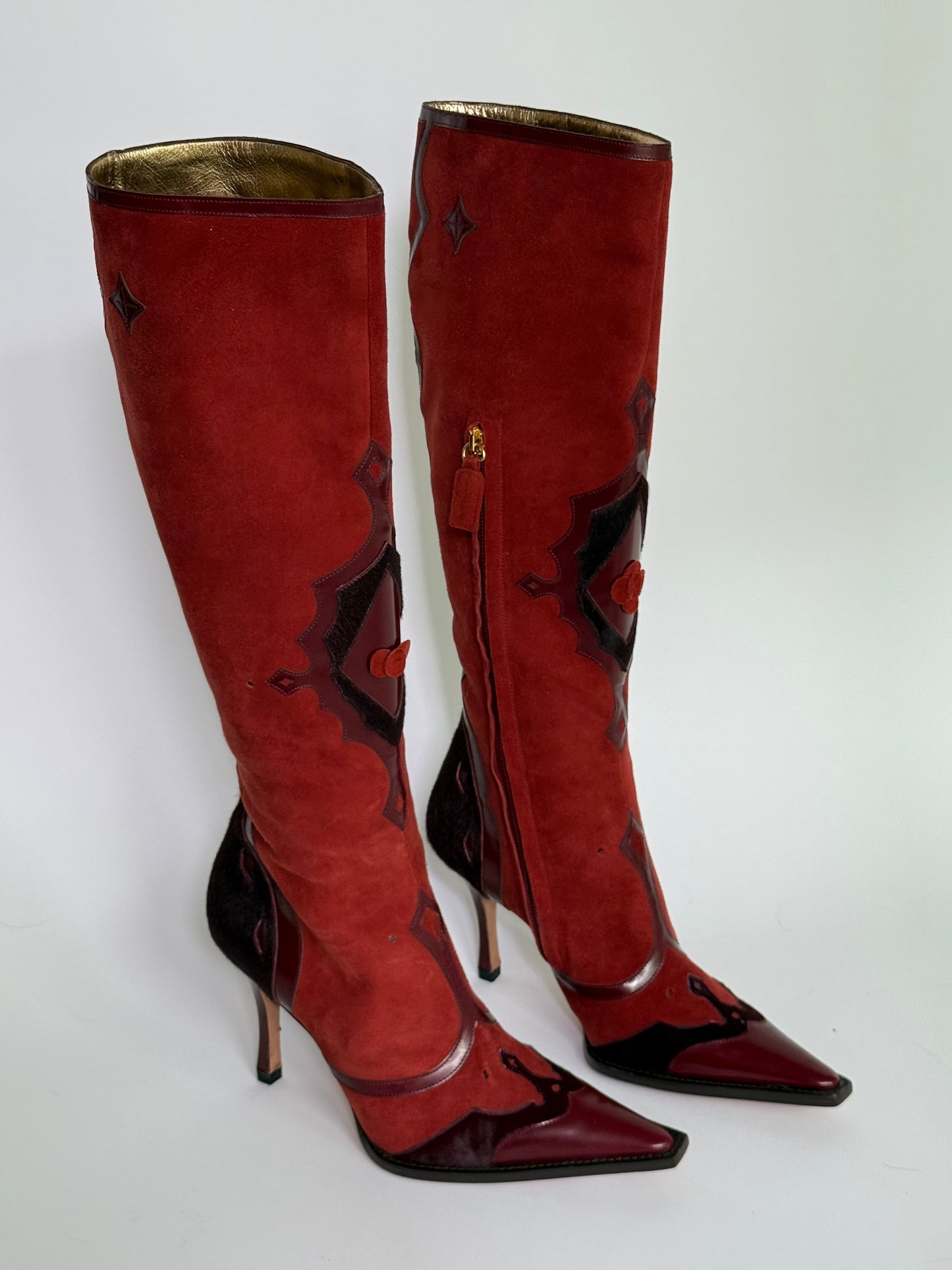 RARE Dolce & Gabbana Red Western Boots (IT37 / US6.5-7)