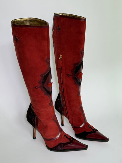 RARE Dolce & Gabbana Red Western Boots (IT37 / US6.5-7)