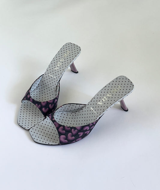 SS2000 Prada Pink Heart Heels (IT38 / US7.5-8)