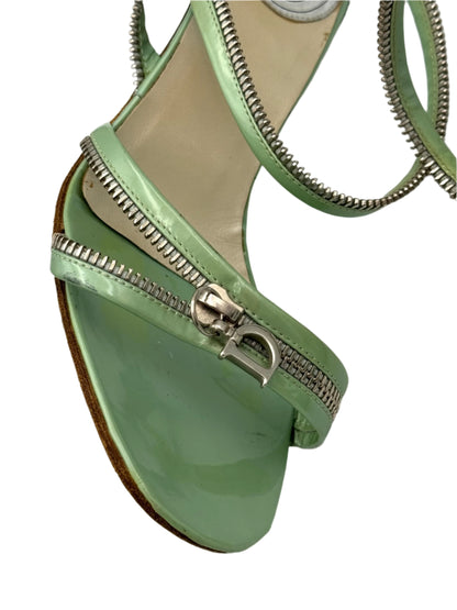 SS2001 Christian Dior (John Galliano Era) Mint Zipper Heels (