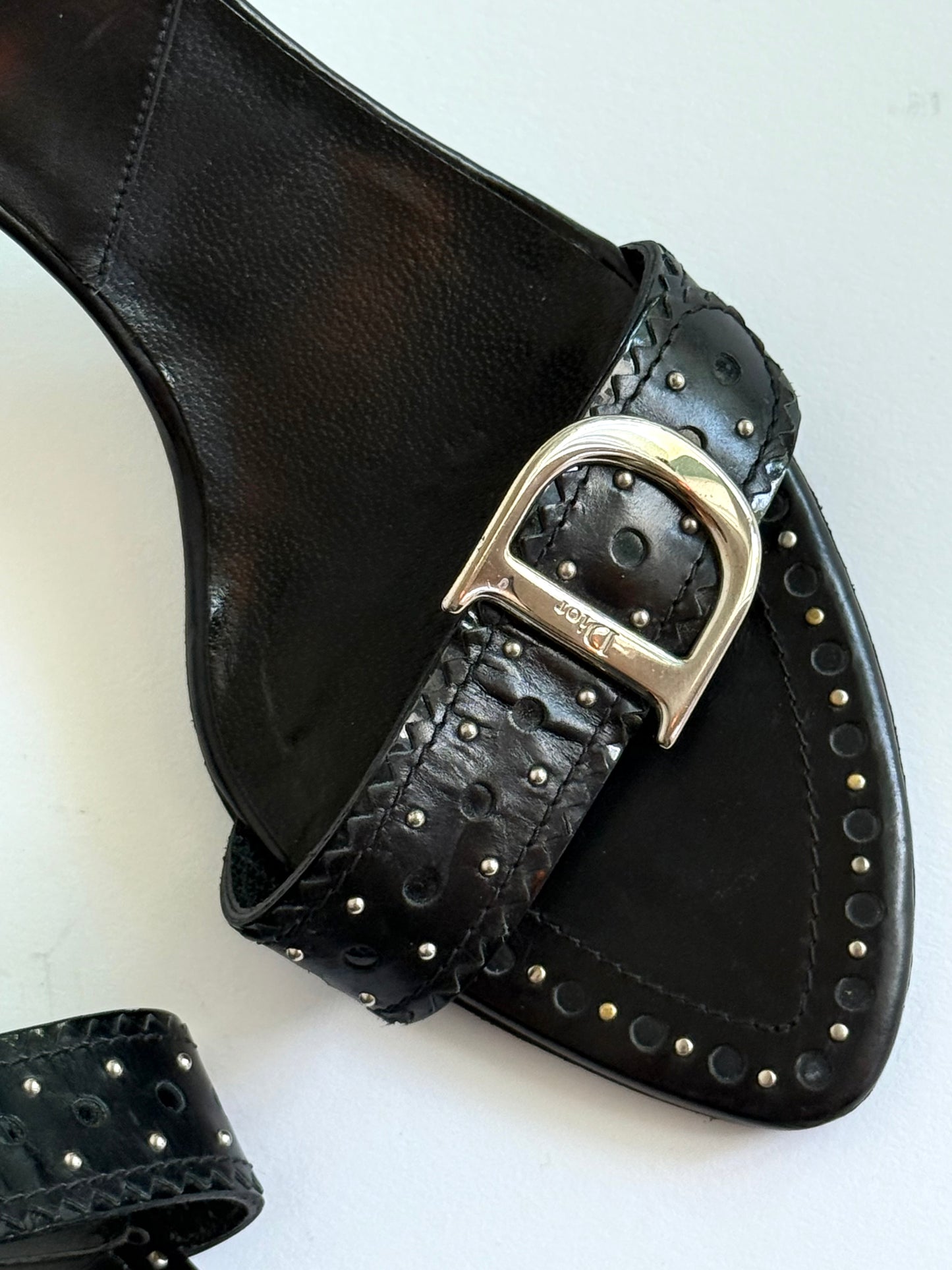 Christian Dior, John Galliano Era, Leather Slides (IT38 / US7.5-8)