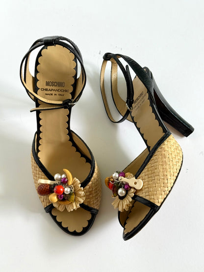 SS2012 Moschino Fruit Slingbacks (IT39 / US8.5-9)