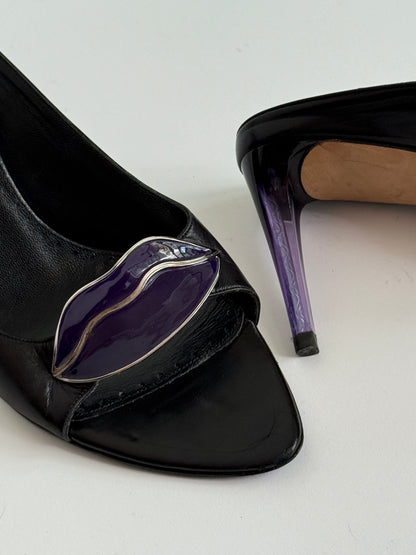 SS2003 Tom Ford for Yves Saint Laurent Purple “Dali” Lip Heels (IT39 / US9-9.5)