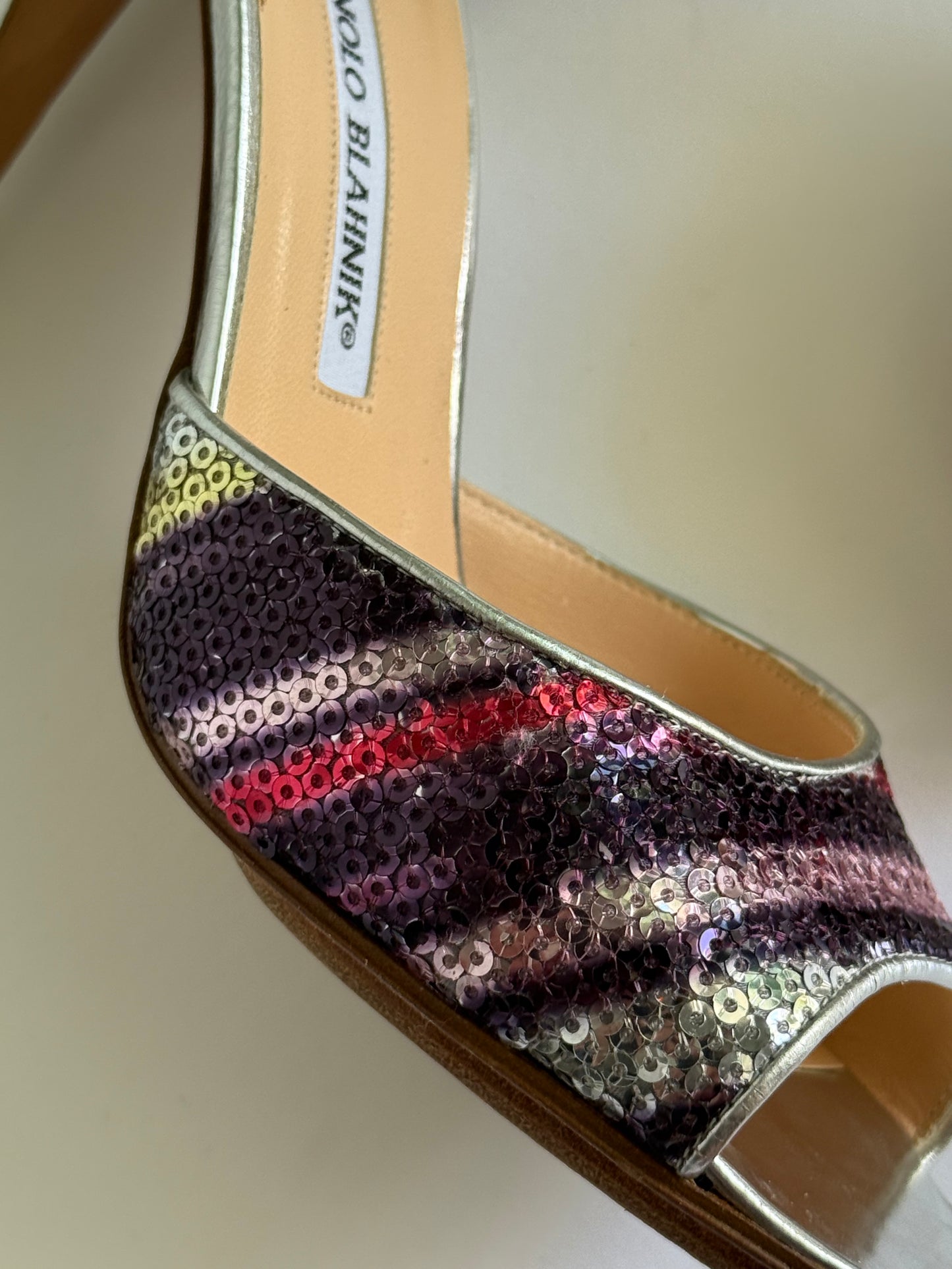 Manolo Blahnik Sequin D’Orsay Pumps (IT38 / US8.5-9)
