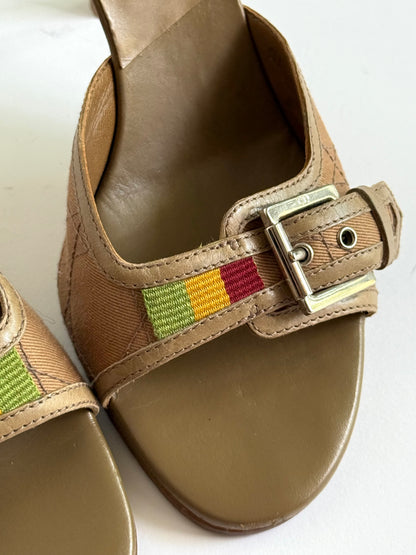 FW04 Christian Dior Rasta Cannage Slides (IT35.5 / US5.5-6)
