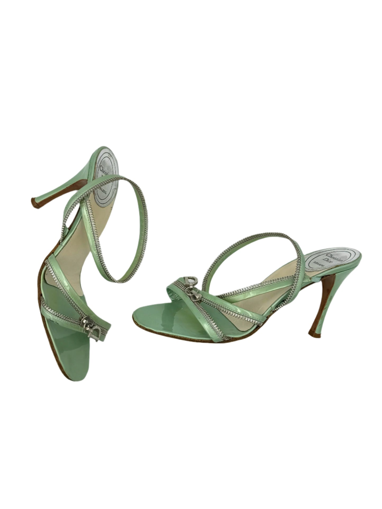 SS2001 Christian Dior (John Galliano Era) Mint Zipper Heels (