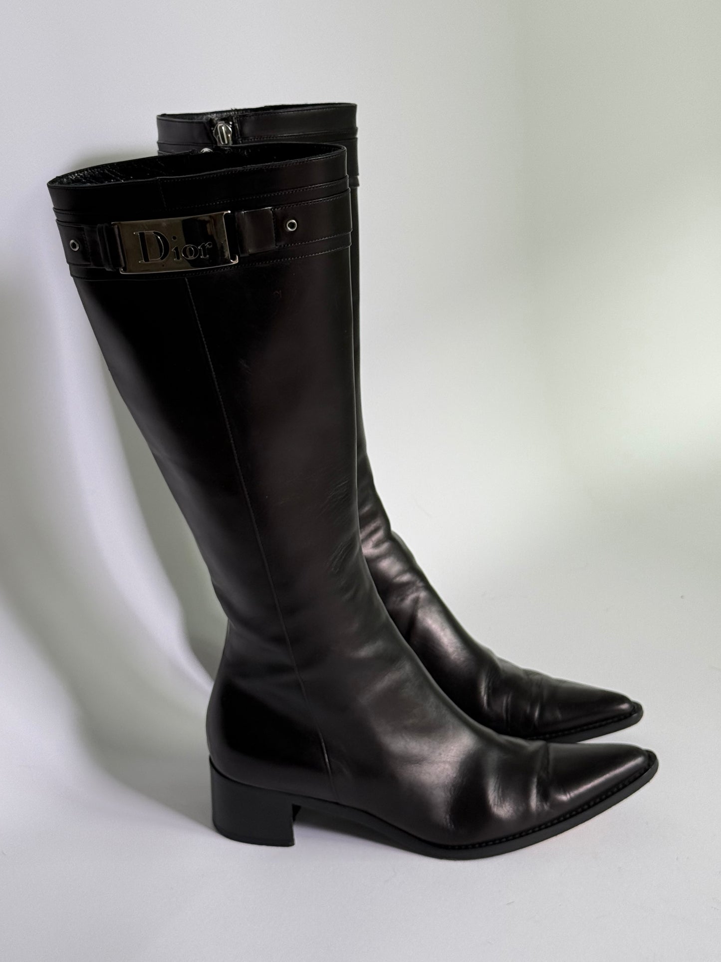 Christian Dior Black Pointed-Toe Boot (IT38.5 / US7-7.5)