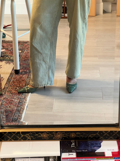 Miu Miu Vintage Green Mules (IT35 / US5.5-6)