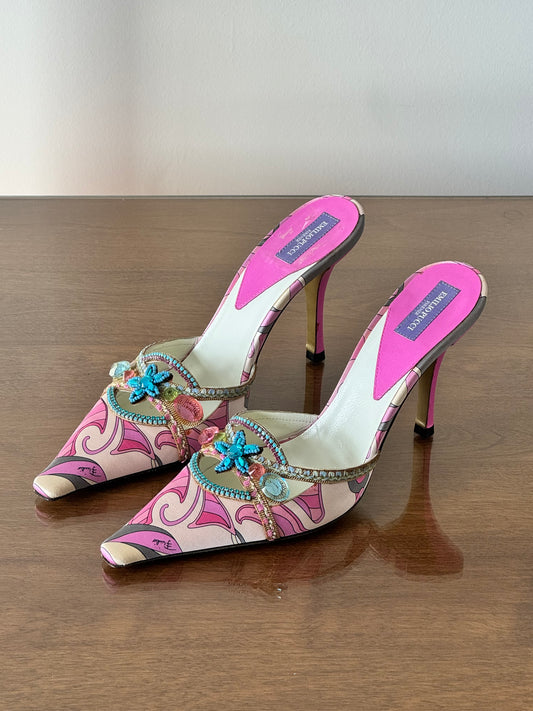Emilio Pucci Starfish Jewel Heels (IT36.5 / US6-6.5)