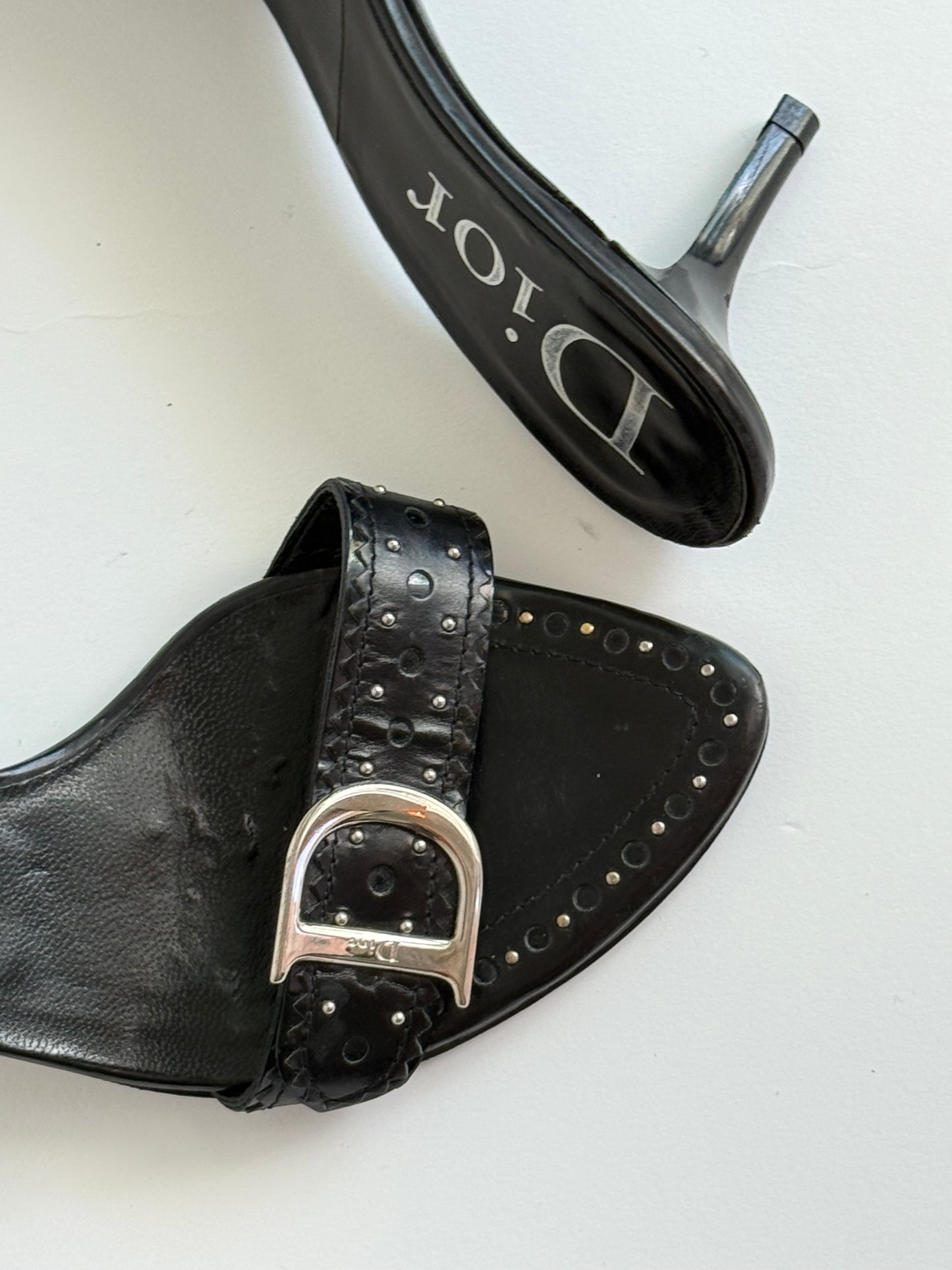 Christian Dior, John Galliano Era, Leather Slides (IT38 / US7.5-8)