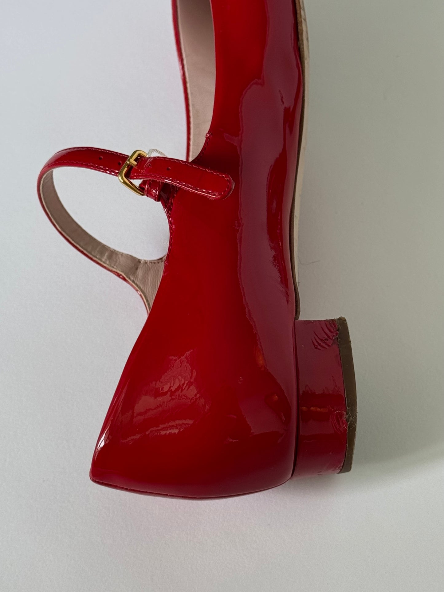 Miu Miu Red Leather Mary Jane (IT36.5 / US6-6.5)