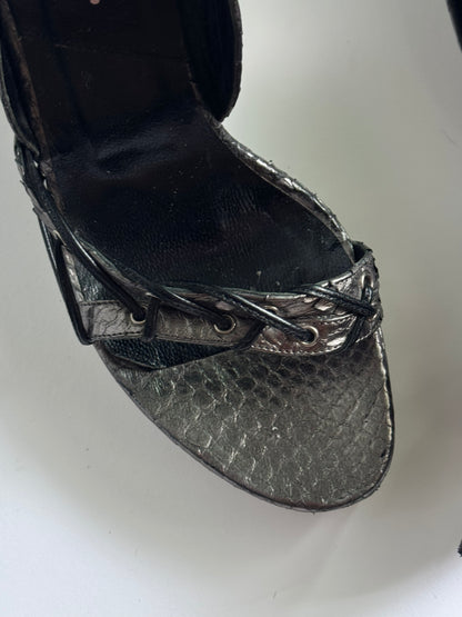 SS2003 Christian Dior Snakeskin Wedges (IT38 / US7-8)