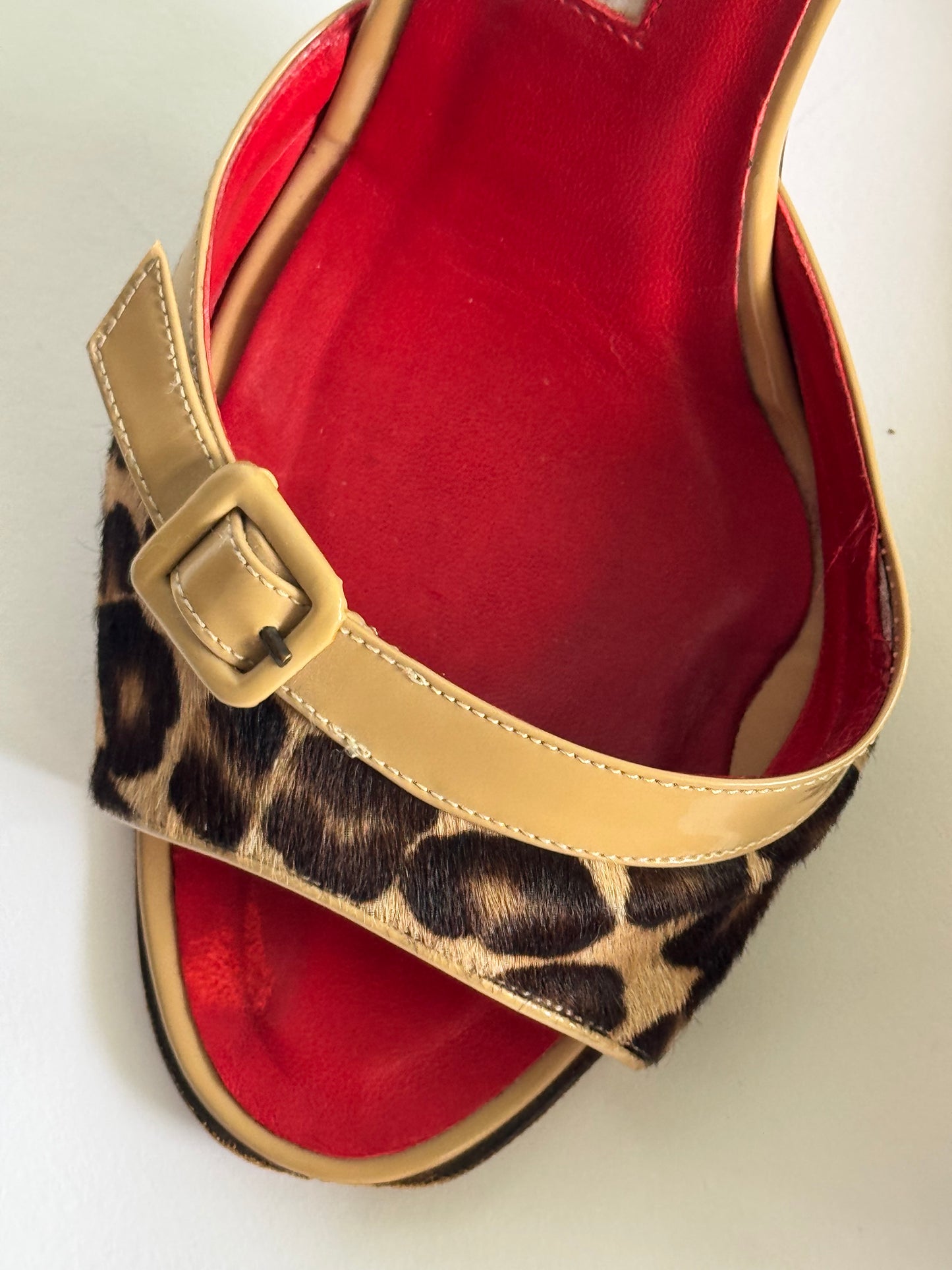 Manolo Blahnik Ponyhair Cheetah D’Orsay Pumps (IT37.5 / US8-8.5)