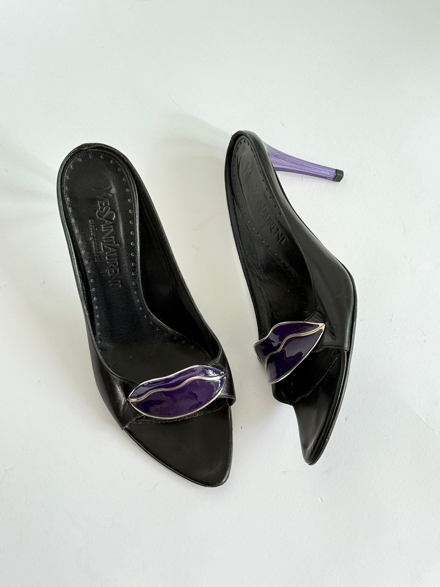 SS2003 Tom Ford for Yves Saint Laurent Purple “Dali” Lip Heels (IT39 / US9-9.5)