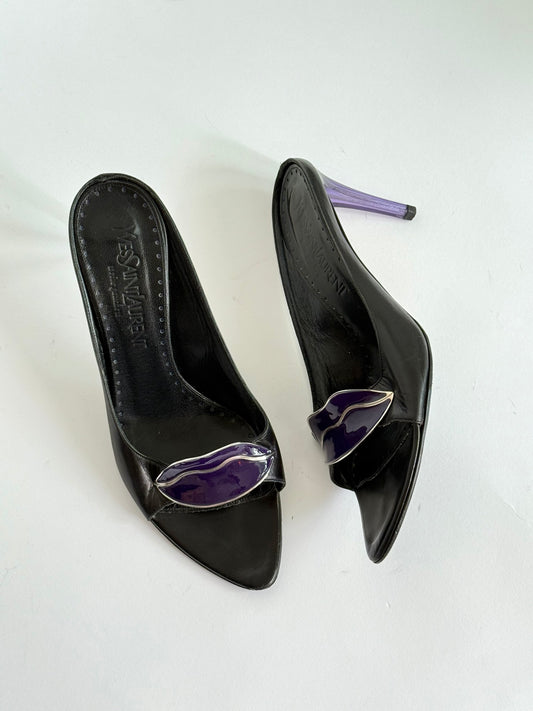 SS2003 Tom Ford for Yves Saint Laurent Purple “Dali” Lip Heels (IT39 / US9-9.5)