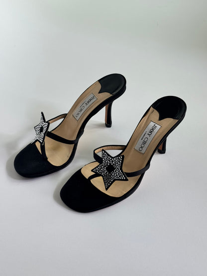 Jimmy Choo Bejeweled Star Slides (IT37 / US 6-6.5)