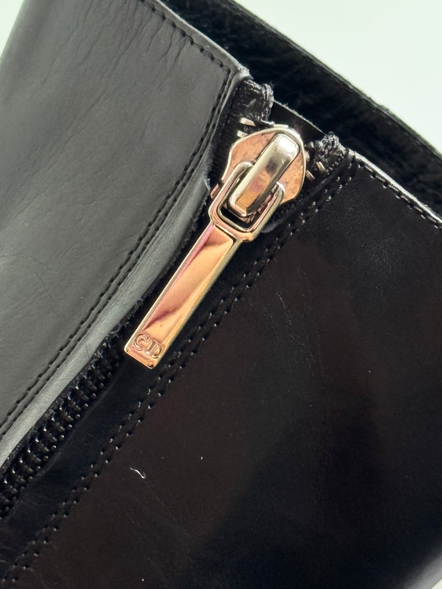 Christian Dior Black Leather Ankle Boots (IT37 / US7-7.5)