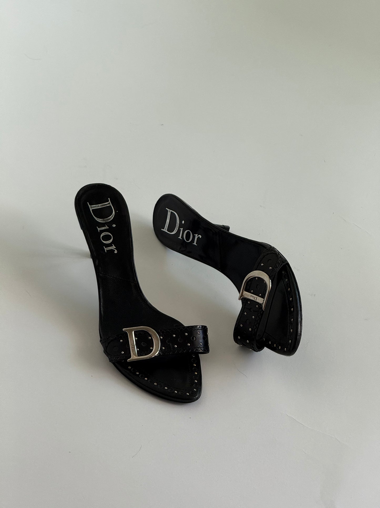 Christian Dior, John Galliano Era, Leather Slides (IT38 / US7.5-8)