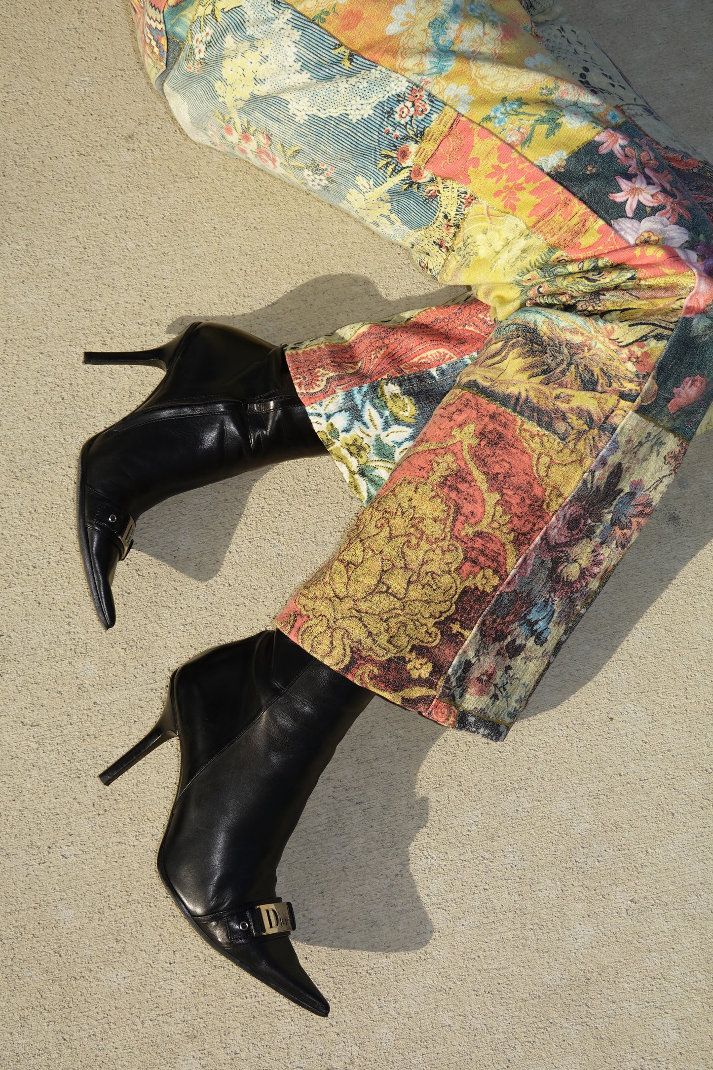 Christian Dior Black Leather Ankle Boots (IT37 / US7-7.5)