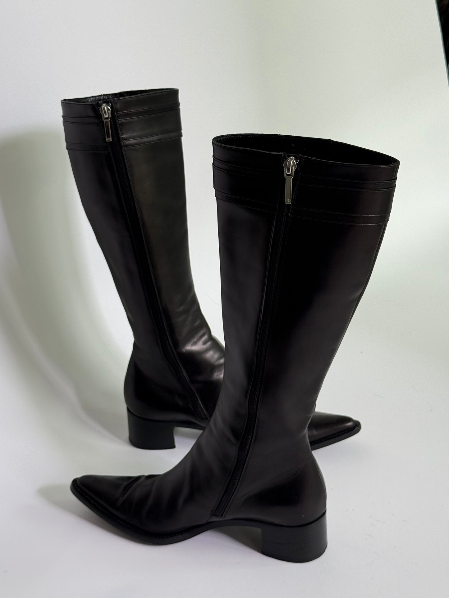 Christian Dior Black Pointed-Toe Boot (IT38.5 / US7-7.5)