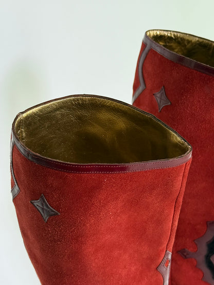 RARE Dolce & Gabbana Red Western Boots (IT37 / US6.5-7)
